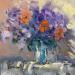 Peinture Bouquet sucré par Greco Salvatore | Tableau Figuratif Natures mortes Bois Huile