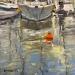 Painting Reflets d'or by Greco Salvatore | Painting Figurative Marine Wood Oil