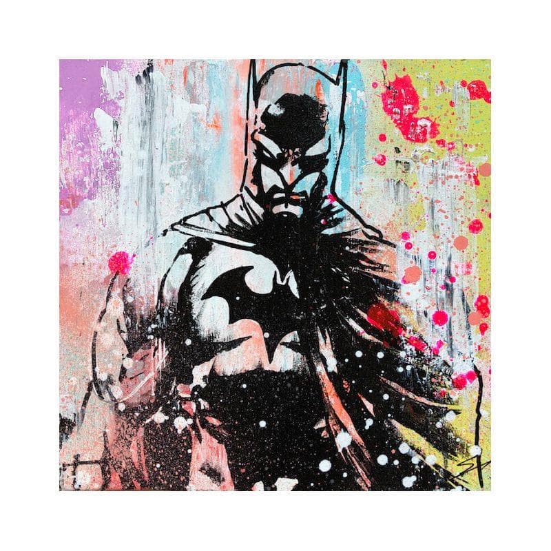 Peinture Batman par Mestres Sergi | Tableau Pop Art Mixte icones Pop