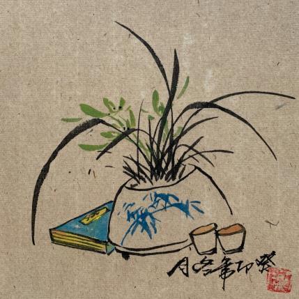 Gemälde Teatime  von Yu Huan Huan | Gemälde Figurativ Tinte Stillleben