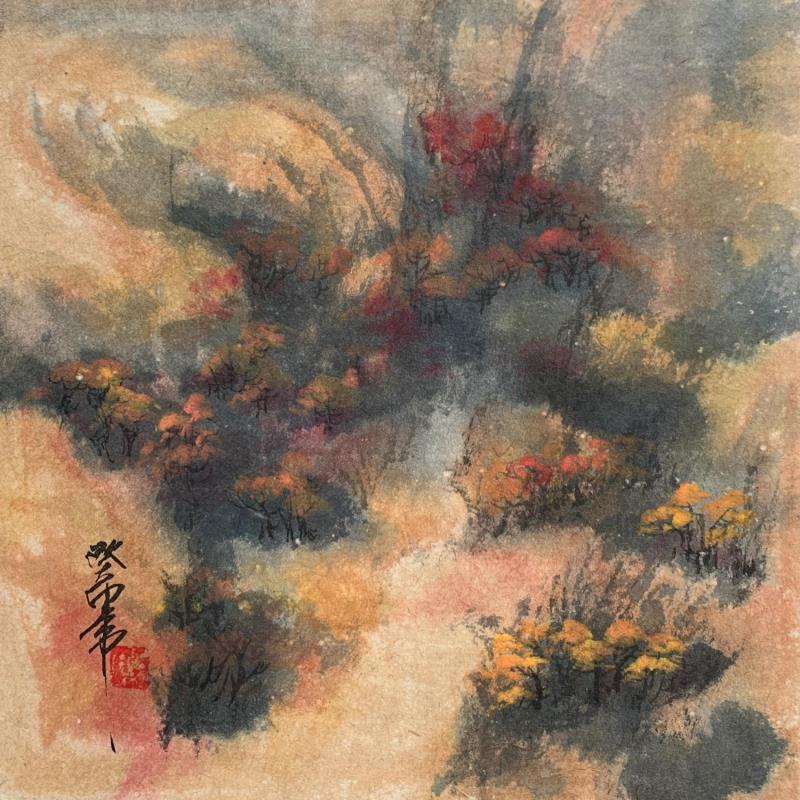 Peinture Misty beauty  par Yu Huan Huan | Tableau Figuratif Paysages Encre