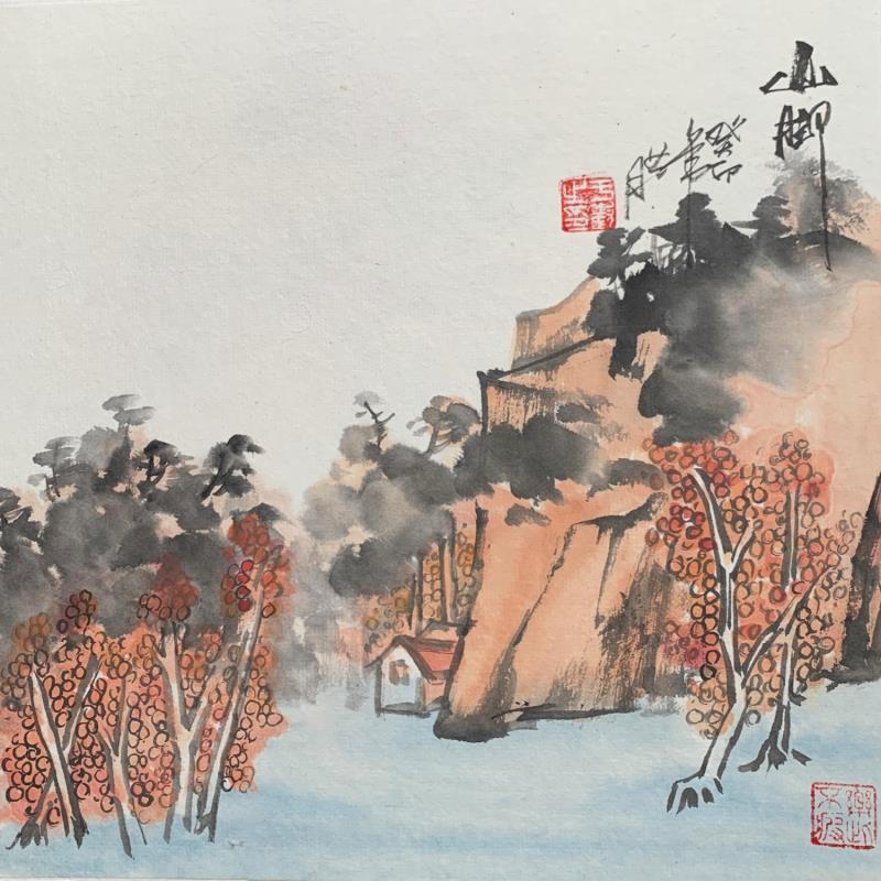Gemälde Down mountains  von Yu Huan Huan | Gemälde Figurativ Landschaften Tinte