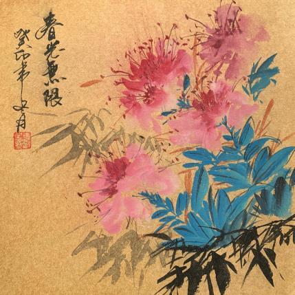 Painting Spring scenery  by Yu Huan Huan | Painting Figurative Ink Still-life