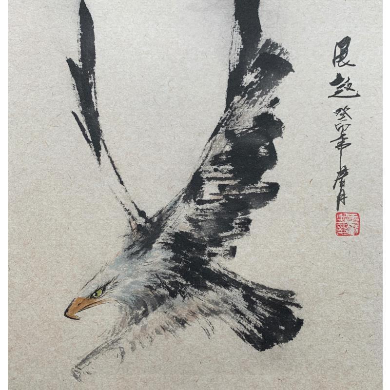 Gemälde Outstretched wings  von Yu Huan Huan | Gemälde Figurativ Tiere Tinte