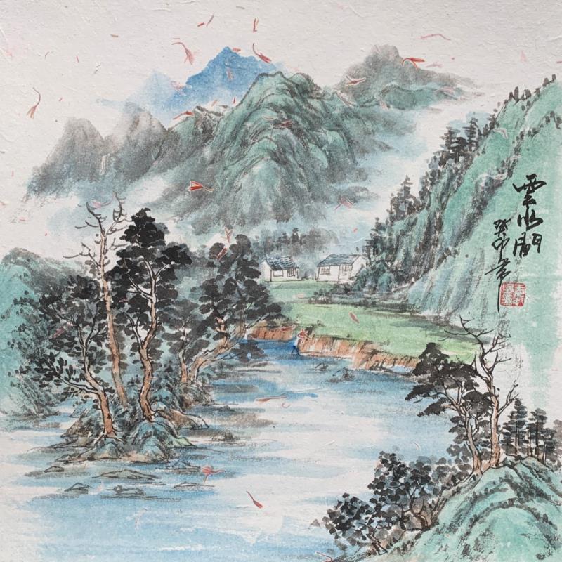 Gemälde Between water and clouds  von Yu Huan Huan | Gemälde Figurativ Landschaften Tinte