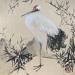 Painting Crane  by Yu Huan Huan | Painting Figurative Animals Ink