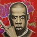 Peinture Jigga par Mestre Mark | Tableau Street Art Graffiti Portraits icones Pop