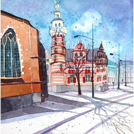 Painting NO.  2391  THE HAGUE  OUDE STADHUIS by Thurnherr Edith | Painting Figurative Watercolor Urban