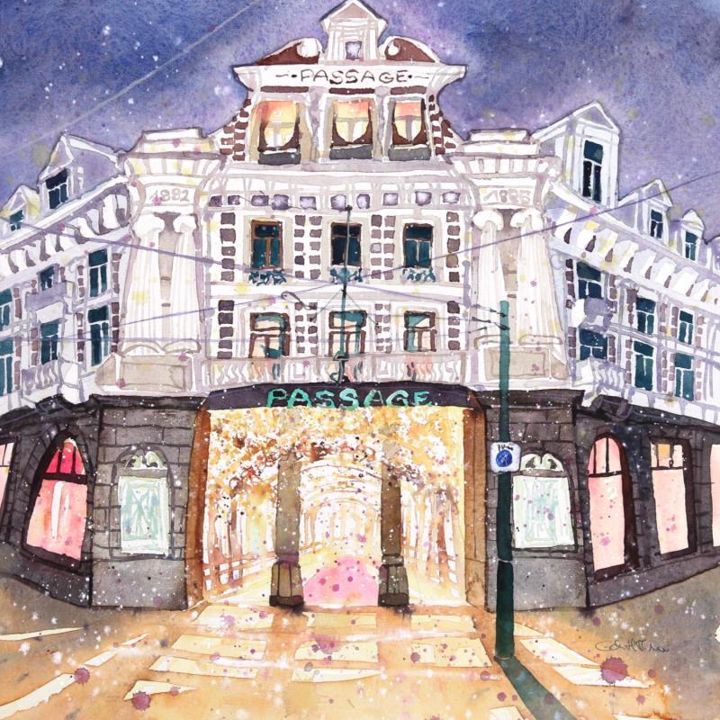 Painting NO. 2356  THE HAGUE   PASSAGE by Thurnherr Edith | Painting Figurative Watercolor Urban