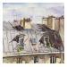 Peinture Les toits de Paris par Bailly Kévin  | Tableau Figuratif Urbain Aquarelle