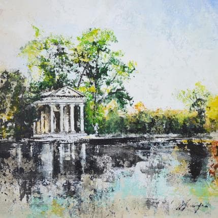 Painting Villa borghese by Missagia Claudio | Painting Figurative Urban