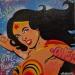 Peinture Wonder Woman  par Kedarone | Tableau Pop-art Icones Pop Graffiti Posca