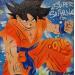 Peinture Son Goku  par Kedarone | Tableau Pop-art Icones Pop Graffiti Posca