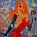 Peinture Jessica Rabbit  par Kedarone | Tableau Pop-art Icones Pop Graffiti Posca