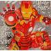 Peinture Iron man  par Kedarone | Tableau Pop-art Icones Pop Graffiti Posca