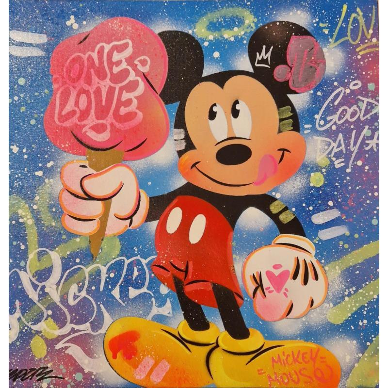 Peinture mickey mouse fiesta  par Kedarone | Tableau Pop-art Icones Pop Graffiti Posca