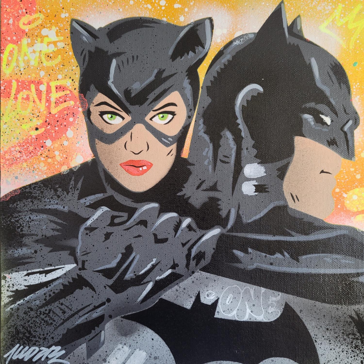 ▷ Painting Catwoman & Batman by Kedarone | Carré d'artistes