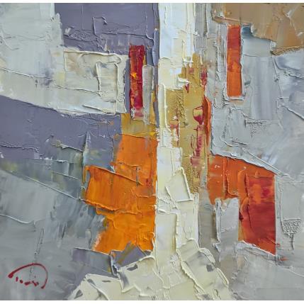 Painting Le coin orange by Tomàs | Painting Abstract Oil Life style, Urban
