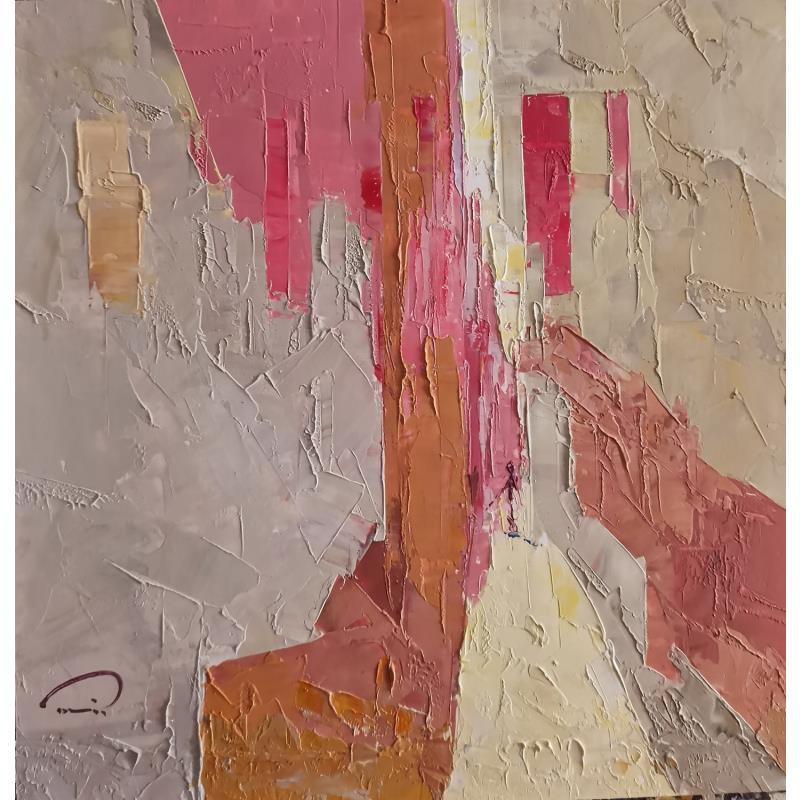 Painting La porte de la maison rouge by Tomàs | Painting Abstract Oil Life style, Pop icons, Urban