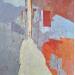 Gemälde La ville orange  von Tomàs | Gemälde Abstrakt Urban Alltagsszenen Öl