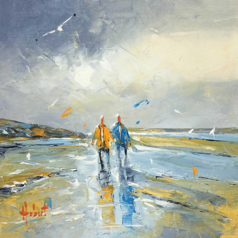 Painting Duo by Hébert Franck | Painting Figurative Landscapes Marine Oil