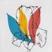 Painting Iris d'été by Duro Maria | Painting Figurative Nature Minimalist Acrylic