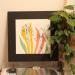 Gemälde Iris dans le jardin von Duro Maria | Gemälde Figurativ Natur Minimalistisch Acryl
