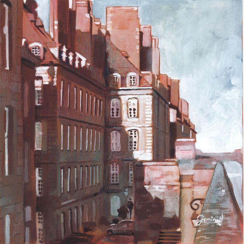 Gemälde Sur les remparts de St Malo von Gemini. H  | Gemälde Realismus Acryl, Öl Architektur, Pop-Ikonen, Urban
