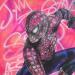 Peinture Spider - J par Chauvijo | Tableau Pop-art Icones Pop Graffiti Acrylique Résine