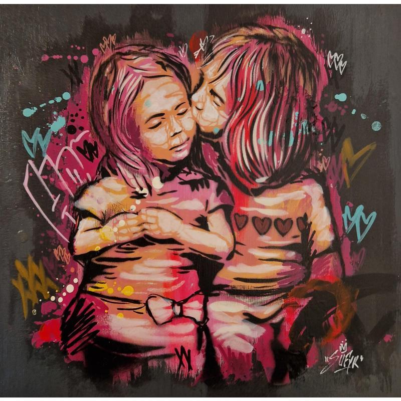 Painting Nous étions jeunes  by Sufyr | Painting Street art Graffiti Acrylic
