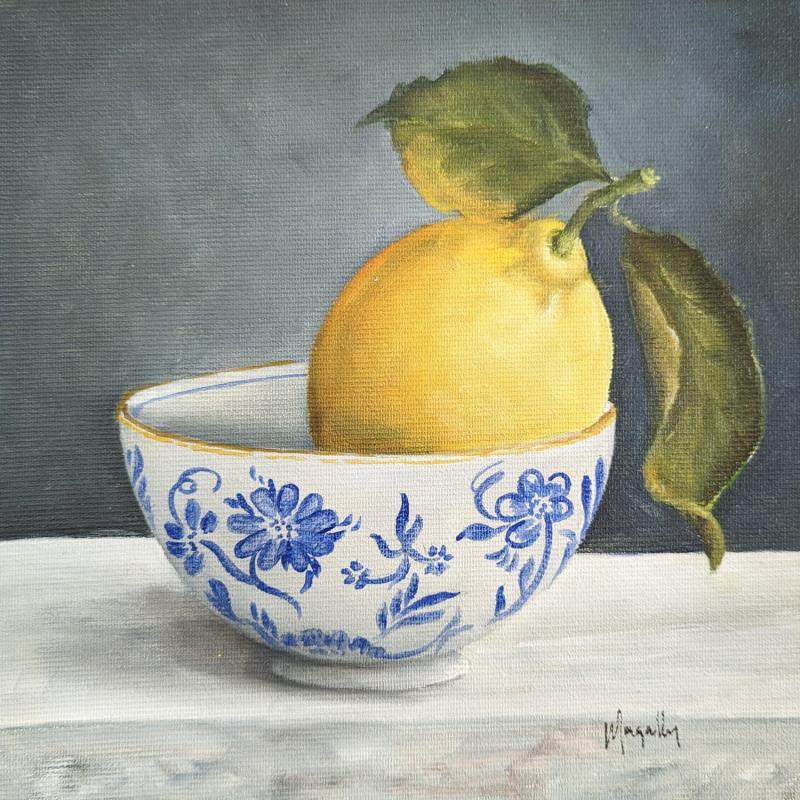 Painting Another delicious Lemon by Gouveia Magaly  | Painting Figurative Oil Pop icons, Still-life