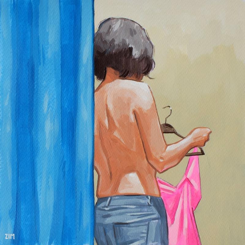 Painting Fitting room by ZIM | Painting Figurative Portrait Society Life style Acrylic