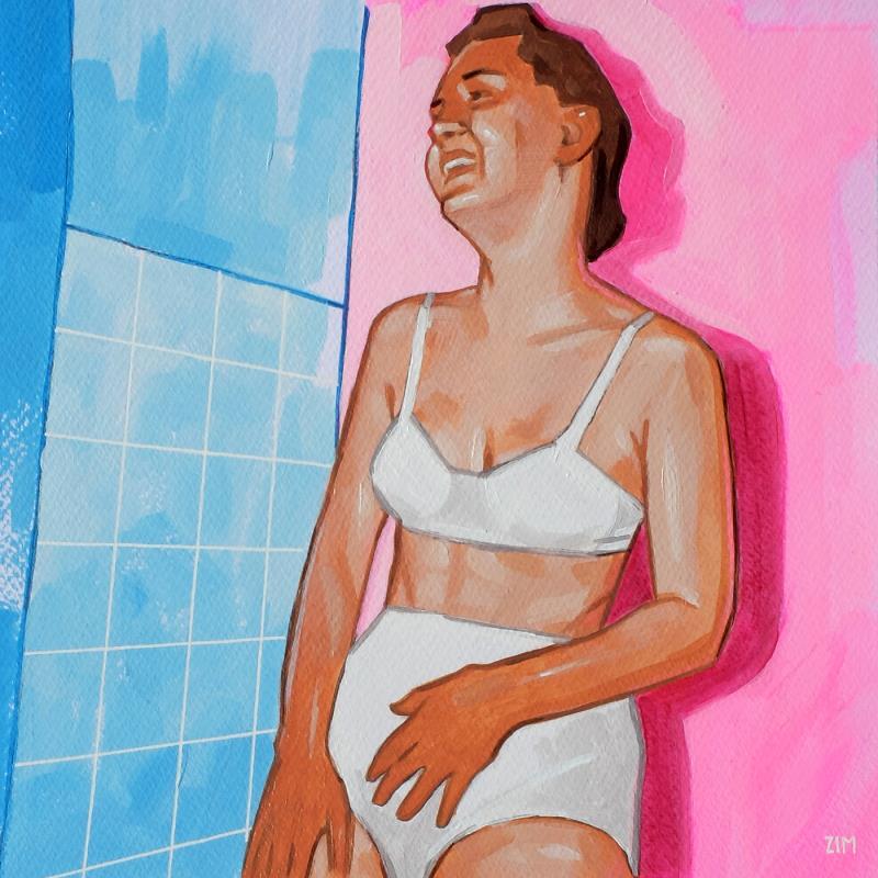 Painting Lingerie by ZIM | Painting Figurative Acrylic Life style, Portrait, Society