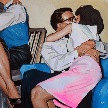 Painting Kiss by ZIM | Painting Figurative Acrylic Life style, Portrait, Society