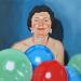 Gemälde Balloons party von ZIM | Gemälde Figurativ Porträt Gesellschaft Alltagsszenen Acryl