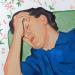 Gemälde I'm so tired von ZIM | Gemälde Figurativ Porträt Gesellschaft Alltagsszenen Acryl