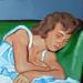 Gemälde Sleeping beauty von ZIM | Gemälde Figurativ Porträt Gesellschaft Alltagsszenen Acryl