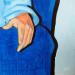 Peinture The blue armchair par ZIM | Tableau Figuratif Portraits Société Scènes de vie Acrylique