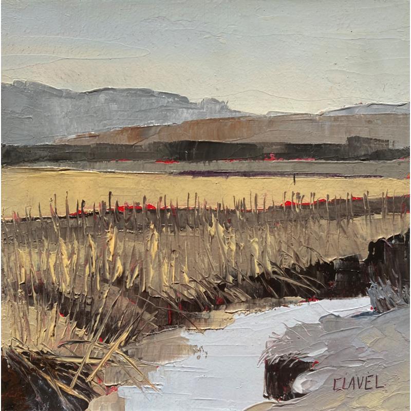 Painting Dans la plaine  by Clavel Pier-Marion | Painting Impressionism Oil Landscapes