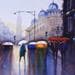 Painting Paris by Min Jan | Painting Figurative Watercolor Urban