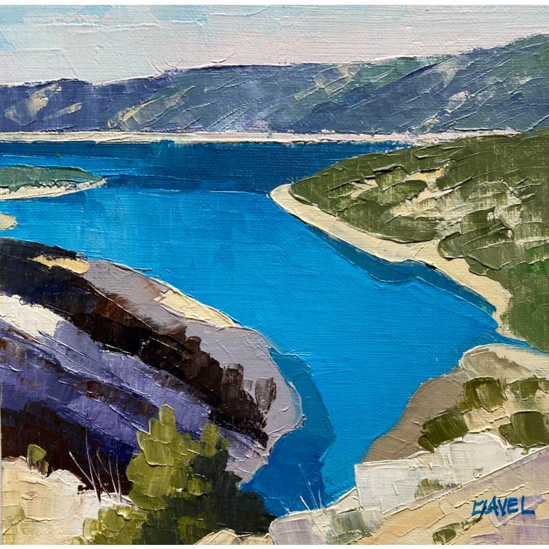 Painting Lac de St Croix  by Clavel Pier-Marion | Painting Impressionism Oil Landscapes
