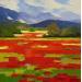 Painting Plaine aux coquelicots  by Clavel Pier-Marion | Painting Impressionism Landscapes Oil