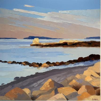 Painting Soir sur la mer by Clavel Pier-Marion | Painting Impressionism Landscapes