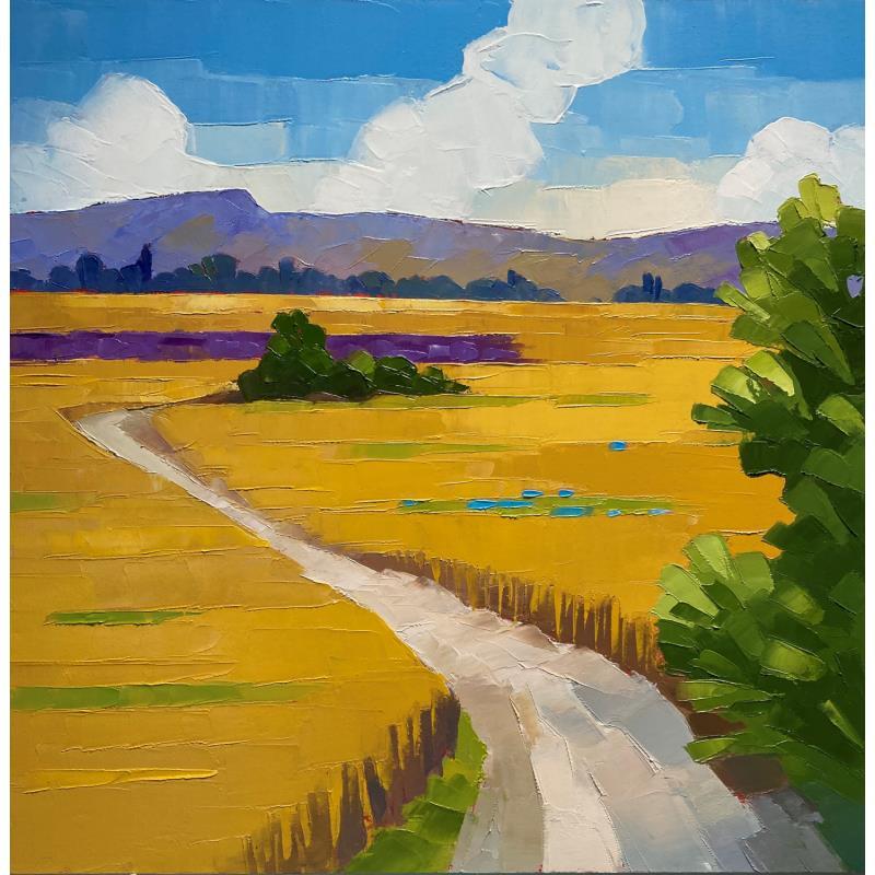 Painting Dans les blés by Clavel Pier-Marion | Painting Impressionism Oil
