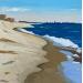 Painting Matin sur la plage by Clavel Pier-Marion | Painting Impressionism Landscapes Oil