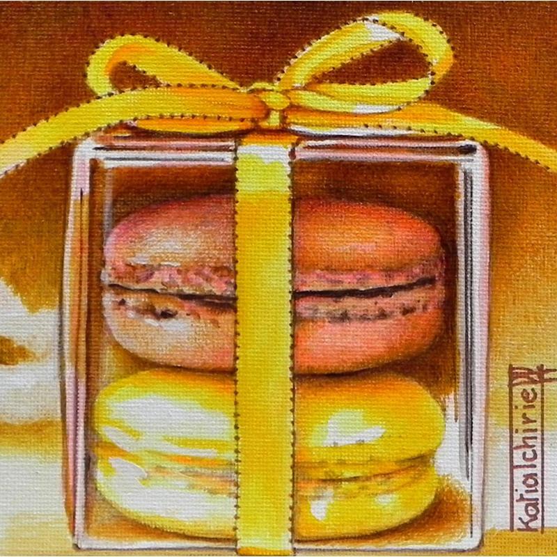Gemälde  Macarons en cadeau! von Tchirieff Katia | Gemälde Realismus Stillleben Acryl