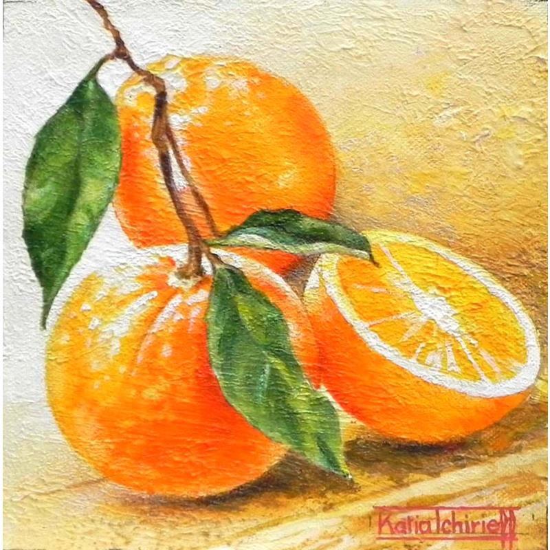 Painting Belles oranges! by Tchirieff Katia | Painting Realism Acrylic Pop icons, Still-life