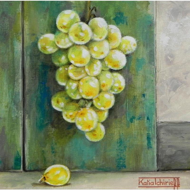 Peinture Belle grappe de raisin! par Tchirieff Katia | Tableau Réalisme Natures mortes Acrylique