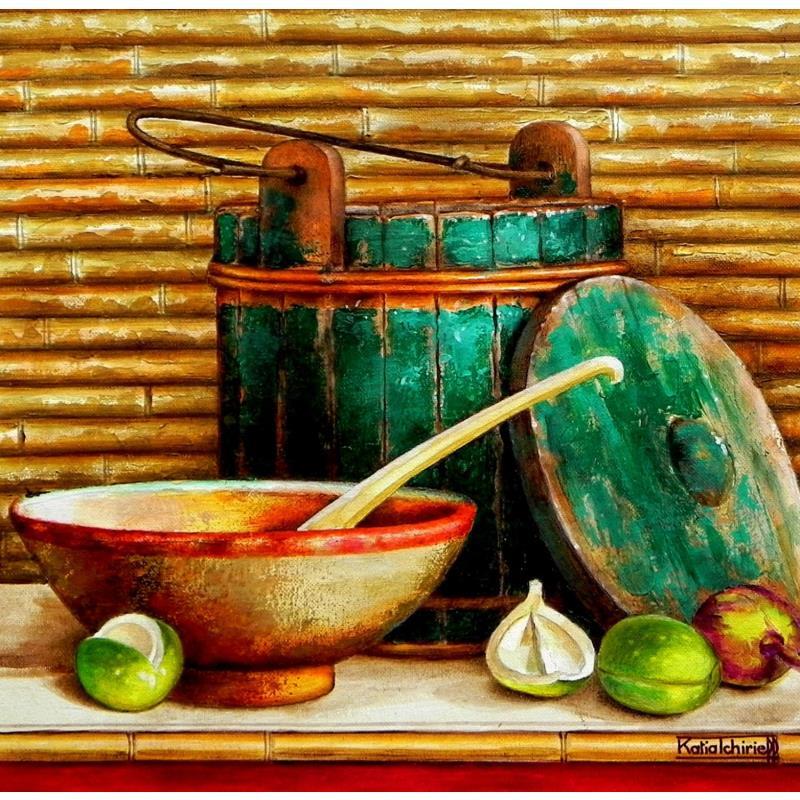 Painting Ambiance japonaise by Tchirieff Katia | Painting Realism Still-life Acrylic