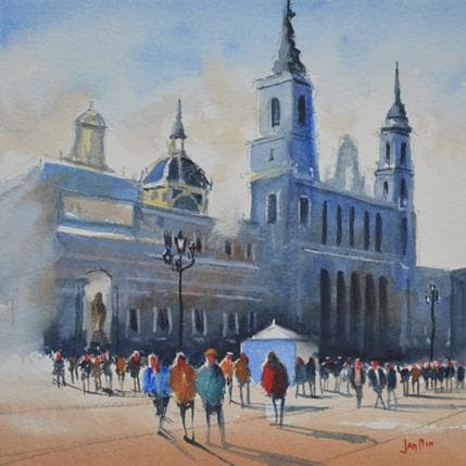 Painting Madrid 2 by Min Jan | Painting Figurative Watercolor Urban